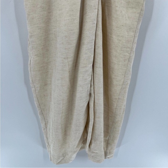 NWT Anthropologie V Neck Knot Front Long Sleeve Faux
Wrap Midi Dress Ivory Linen - Picture 13 of 15